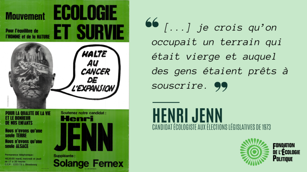 Henri Jenn, premier candidat écologiste